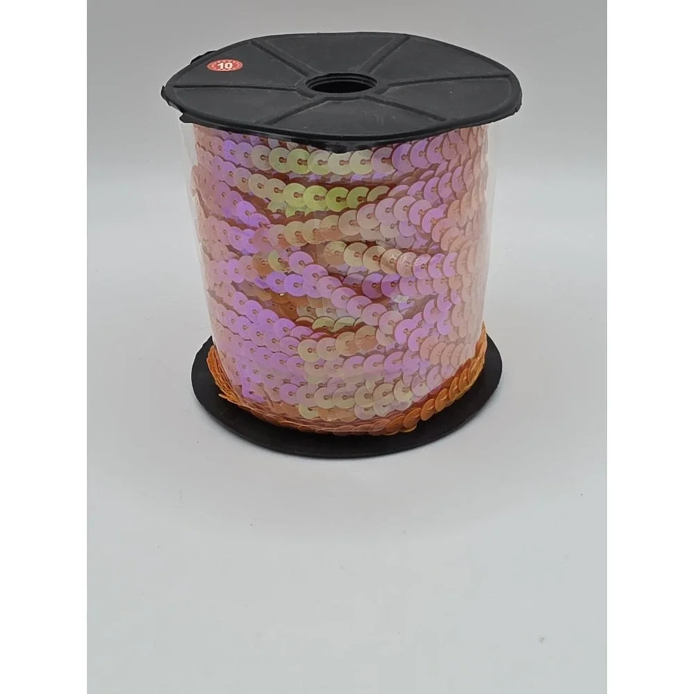 6 mm, 100 Yards Irridescent Orange Sequin Trim